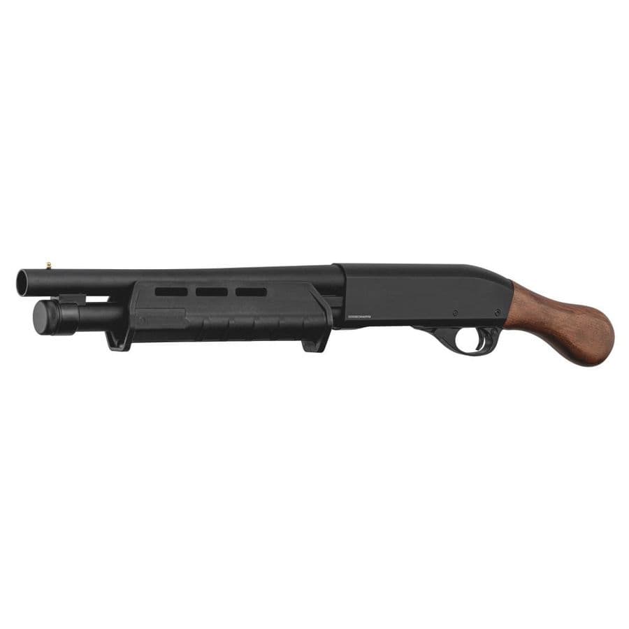 Golden Eagle M870 M-Lok Gas Tri-Shot Pump Action Shotgun (Real Wood Grip)