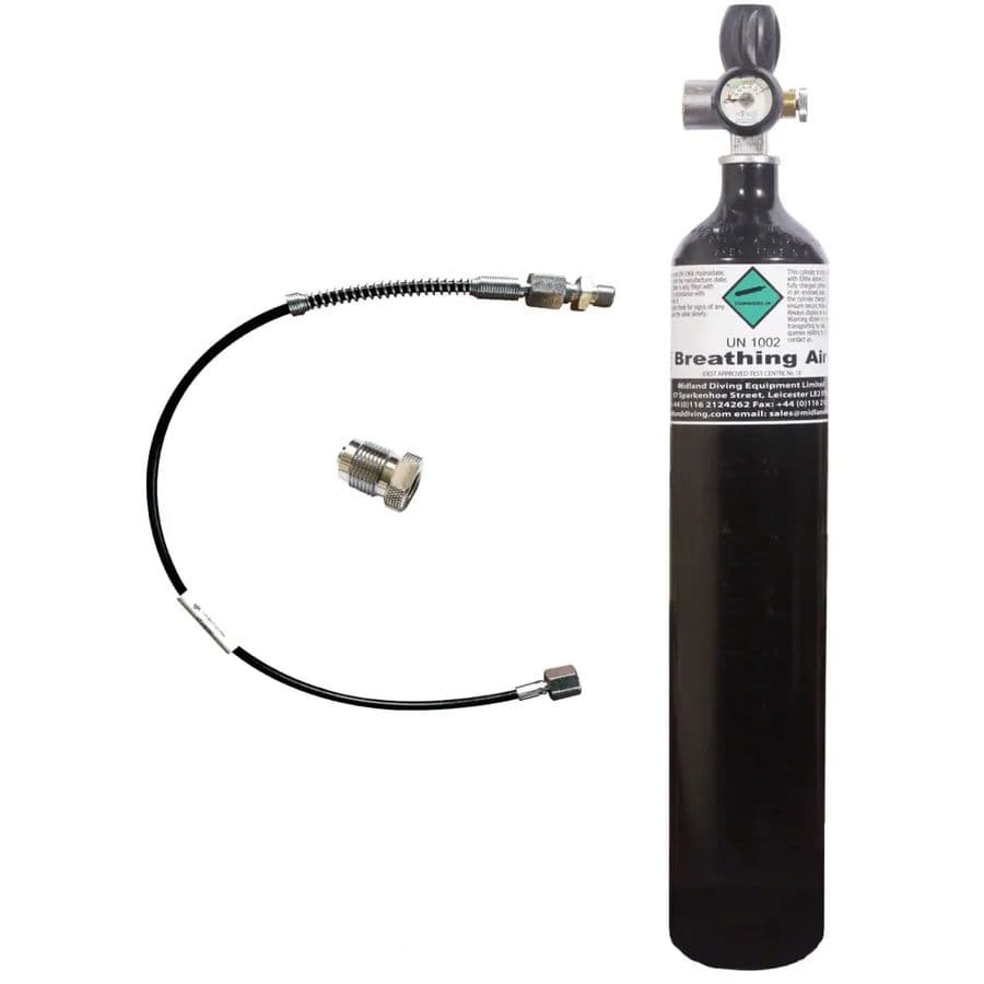 ACM 300 Bar Airgun Charging Cylinder With Jubilee Gun Valve, Gauge, Bleed And 500mm Anti Kink DIN Hose - 5L