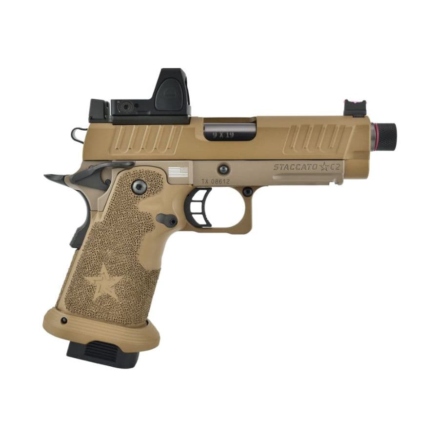 Staccato Licensed C2 Compact 2011 Gas Blowback T8 Airsoft Pistol (R612-5A - Tan)